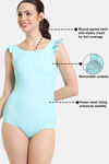 Zelocity Elastane Blended Slip-On Malliot with Removable Pads - Aruba blue — thumbnail 6